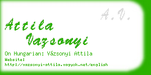 attila vazsonyi business card